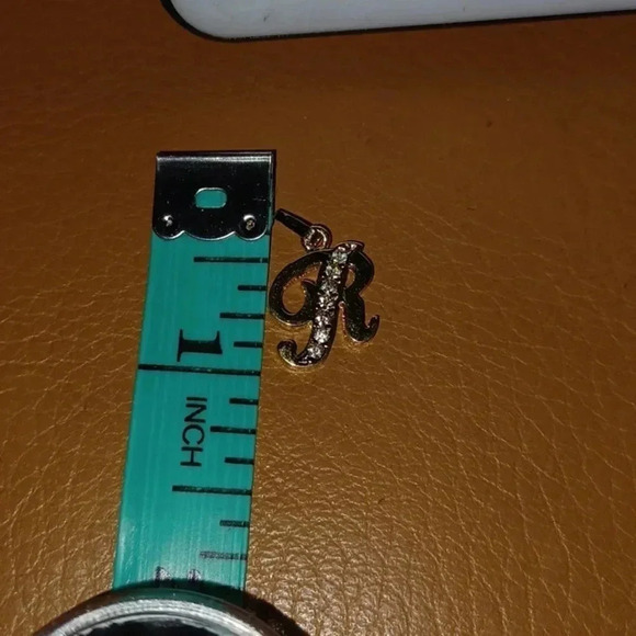 💙🌹Gold plated letter pendant "R" with faux diamonds - Picture 8 of 8